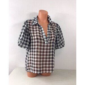 Laundry by Shelli Segal Blouse Sheer Top Womens Medium